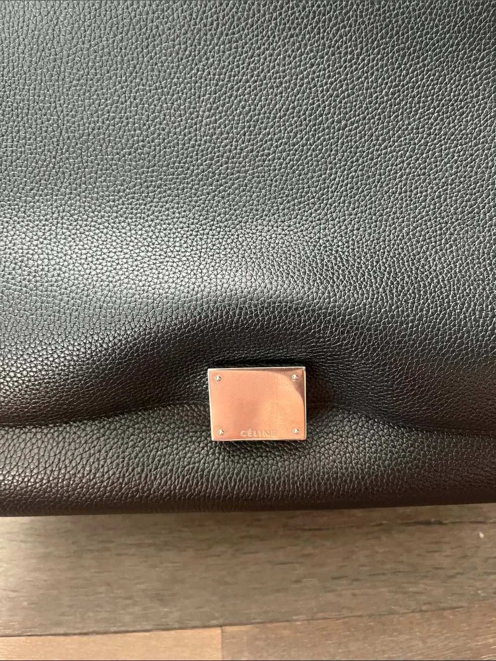 Celine Black Top-Handle Winged Satchel